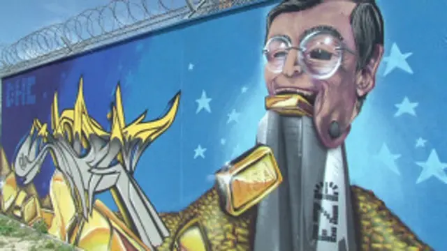 Grafitecomo jogar aviator estrela betFrankfurt mostra presidente do BC europeu, Mario Draghi, cuspindo barrascomo jogar aviator estrela betouro