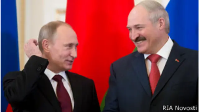 Владимир Путин и Александр Лукашенко