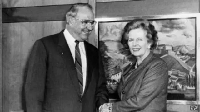 Гельмут Коль и Маргарет Тэтчер