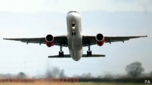 Взлетающий самолет