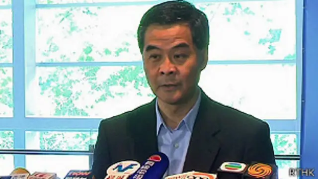 梁振英(香港电台图片3/8/2013)