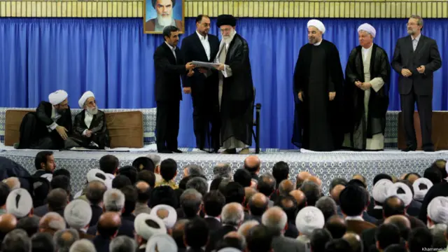 محمد خاتمی در مراسم تنفیذ حضور نداشت.