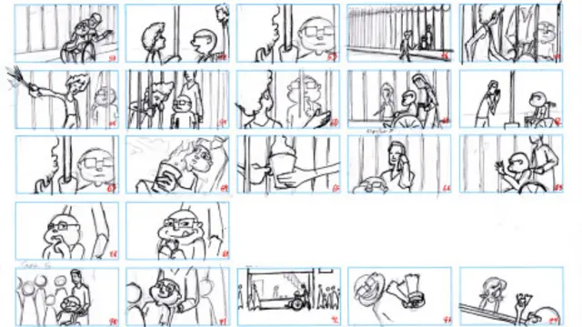 Наброски к мультфильму Мачаду