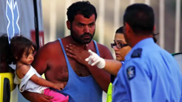 بين المهاجرين رضع وحوامل