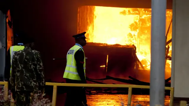 नैरोबी एयरपोर्ट में आग दुर्घटना