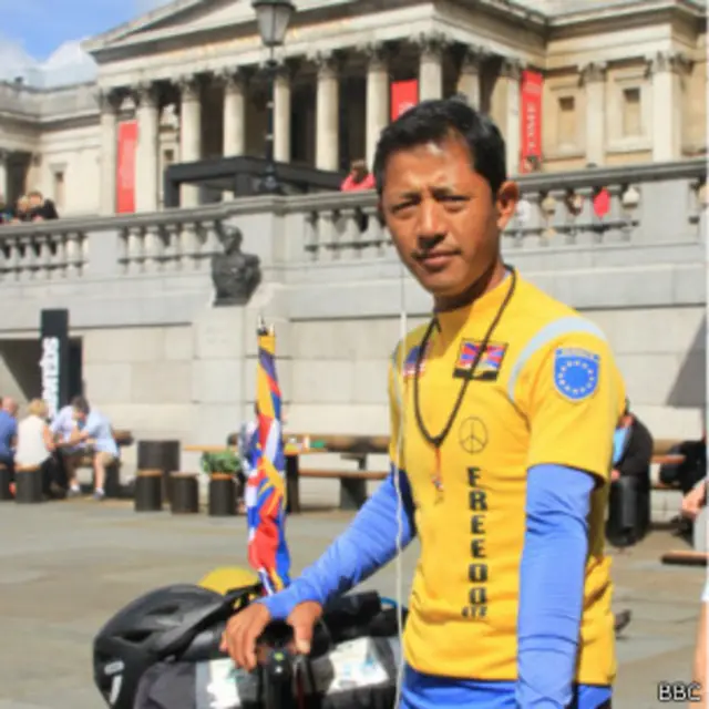 仁波·雅克在伦敦逗留几天后就会启程去日本，然后在去台湾和印度，继续他漫长的自行车旅途