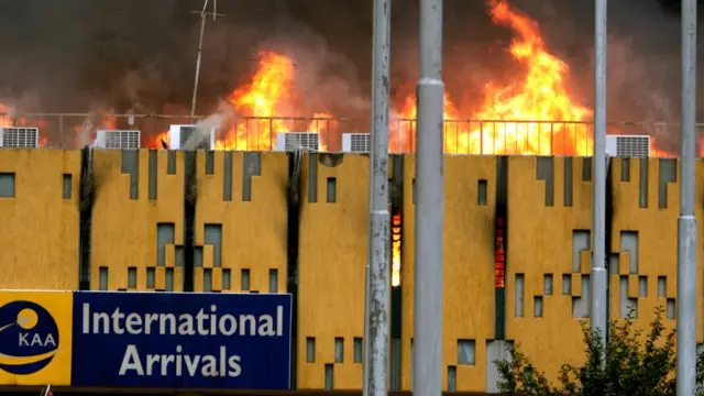 नैरोबी एयरपोर्ट में आग दुर्घटना