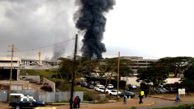 नैरोबी एयरपोर्ट में आग दुर्घटना