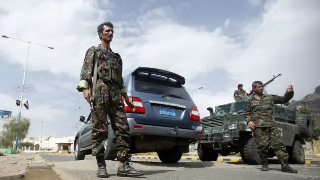 Pos pemeriksaan di Sanaa