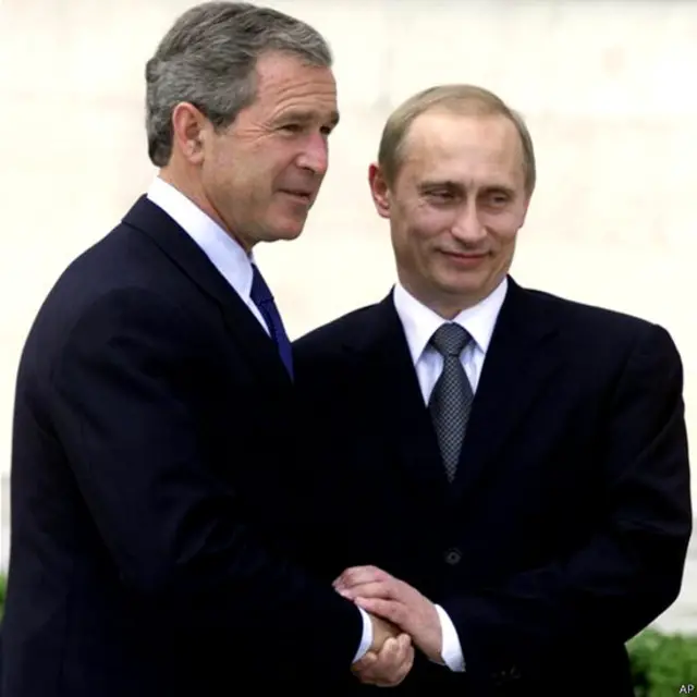 Первая личная встреча Путина и Буша на окраине Любляны