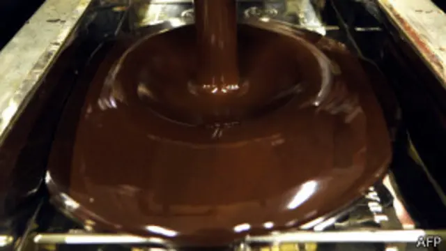 Melted chocolate, AFP
