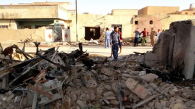 استهدف الهجوم مسكن احد مسؤولي الشرطة في المدينة