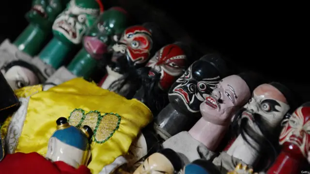 Wayang potehi. Foto-foto oleh Robertus Pudyanto/Getty Images