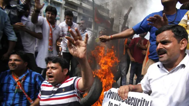 किश्तवाड़ घटना के विरोध में भाजपा ने जम्मू में प्रदर्शन किया.