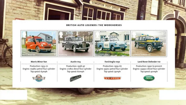 图辑：皇家邮政发布英国名车系列邮票