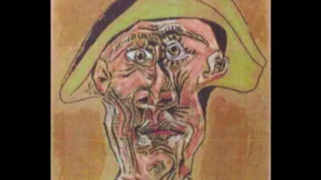 毕加索的《小丑头像》