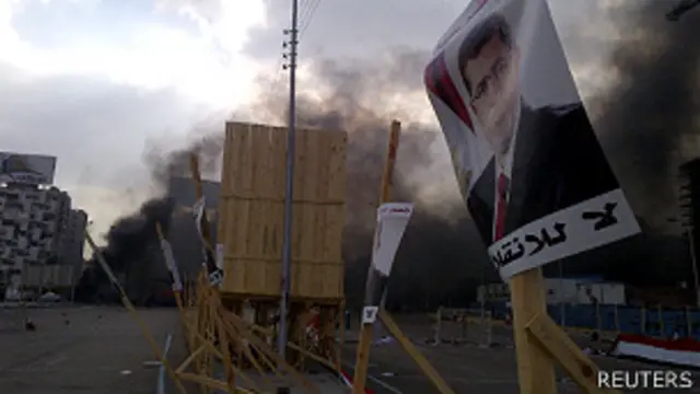 Un cartel de Mohamed Morsi