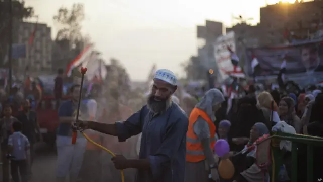 Campamento de partidarios de Morsi