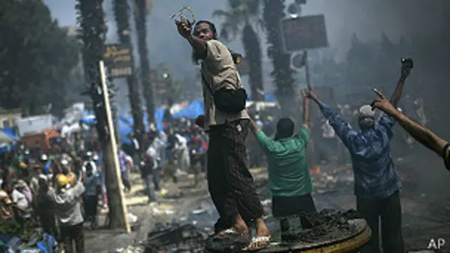 Manifestante en Egipto