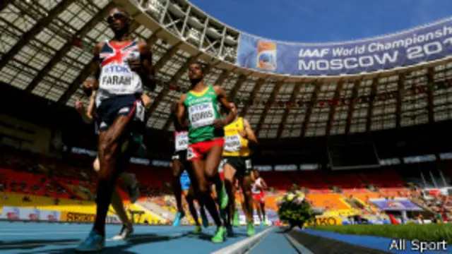 Farah a gasar guje-guje a Moscow