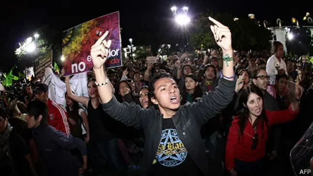 Protestos de ambientalistas no Equador (AFP)