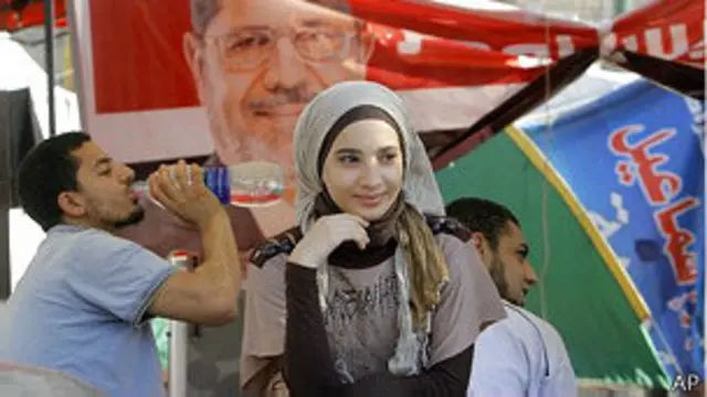 Сторонница бывшего президента Мурси в Египте