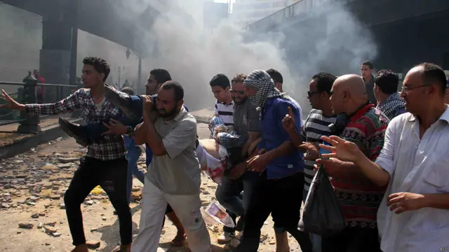 Herido en protesta en Cairo