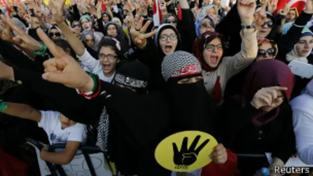 Протестующие в Египте