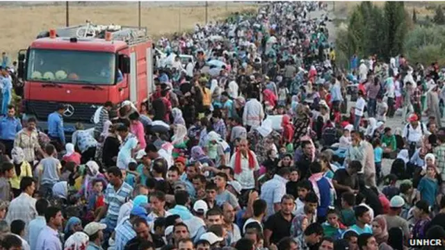 Massa de refugiados sírios | Foto: ACNUR/UNHCR