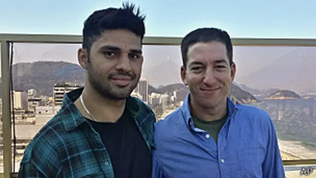 گلن گرینوالد سمت راست و دیوید میراندا