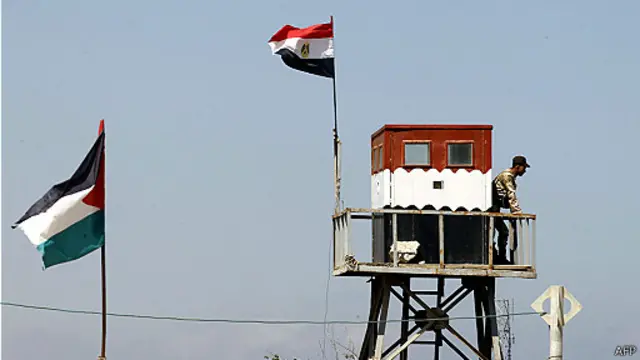 Fronteira entre Sinai e Gaza | Foto: AFP