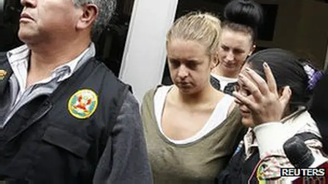 Michaella McCollum (centro) y Melissa Reid 