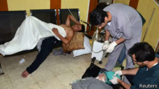 Пострадавшие при предполагаемой химической атаке