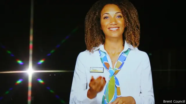 Holograma Shanice. Foto: Brent Council