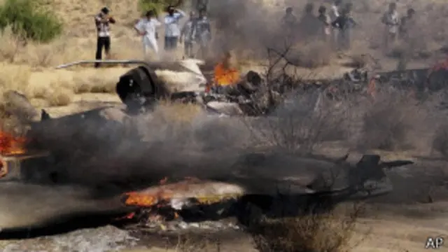 Место падения МиГ-21 в Индии