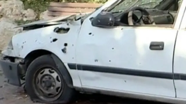 مكان التفجير بالقرب من مدينة نهاريا في إسرائيل