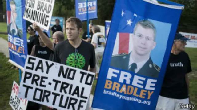 Bradley Manning vigil, Getty