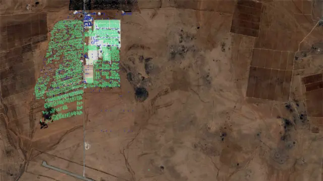 Foto aérea del campamento de refugiados de Zaatari 
