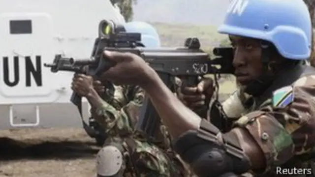 Soldado da ONU na República Democrática do Congo (foto: Reuters)