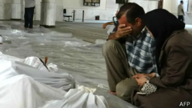 Плачущие сирийцы после предполагаемой химической атаки