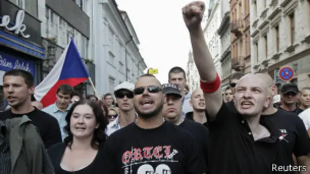 Марш ультраправых в Чехии