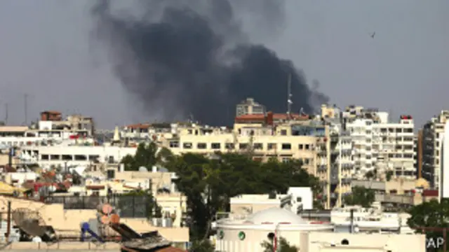 Обстрел одного из пригородов Дамаска