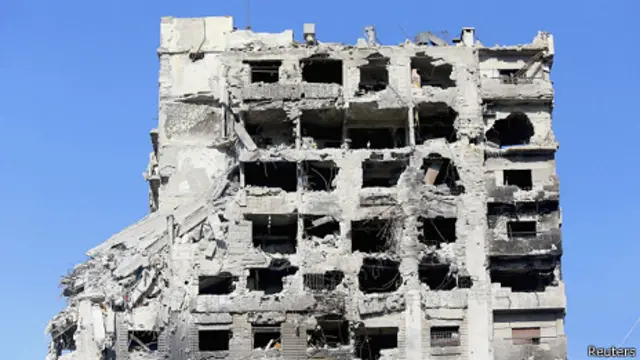 Cảnh đổ nát ở Syria