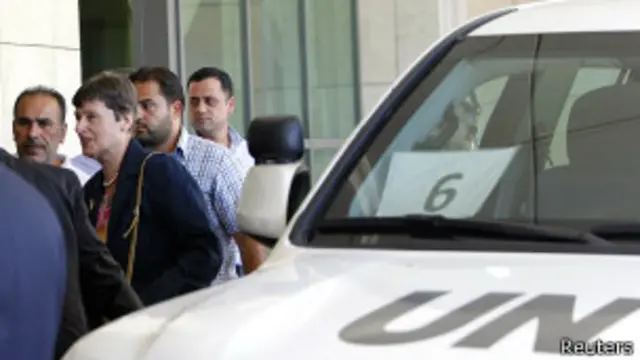 Машина ООН в Дамаске 24 августа 2013 года