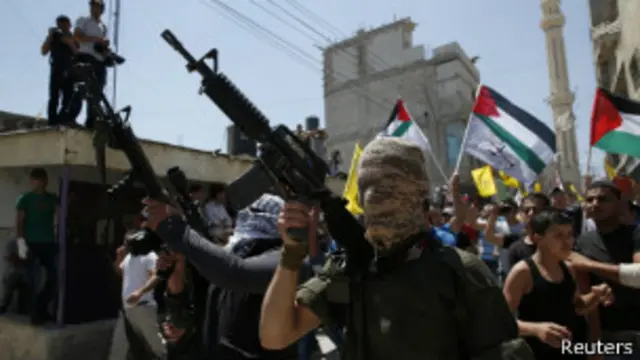 Funerales de los palestinos muertos en Cisjordania el 26 de agosto de 2013