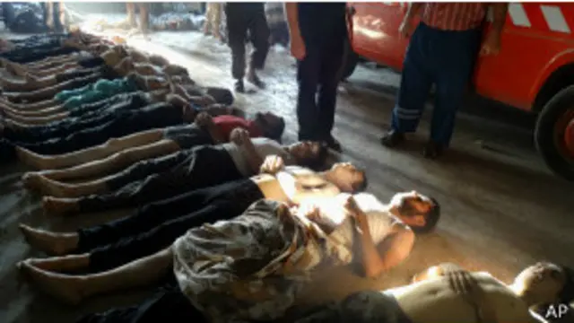 पिछले महीने सीरिया में रासायनिक हमलों में सैकड़ों लोग मारे गए थे