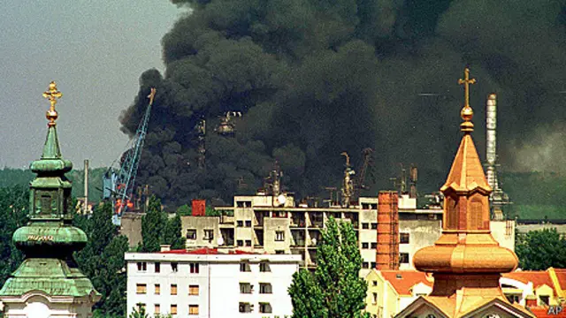 ataque aéreo de la OTAN en la exyugoslavia