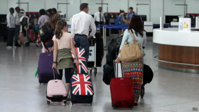 到海外度假的英国人