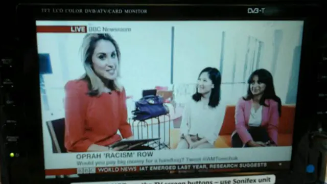 中国留学生在BBC直播节目上接受采访