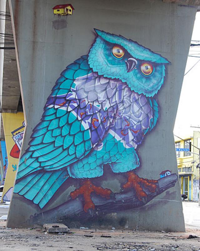 Grafite de Binho Ribeiro/Foto: Flavia Nogueira
